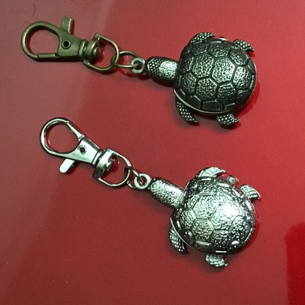Turtle Keychain Clip-On Watch